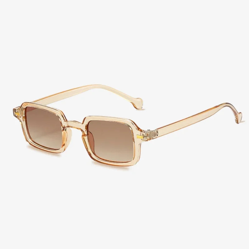 Lunettes de soleil rectangulaires beige