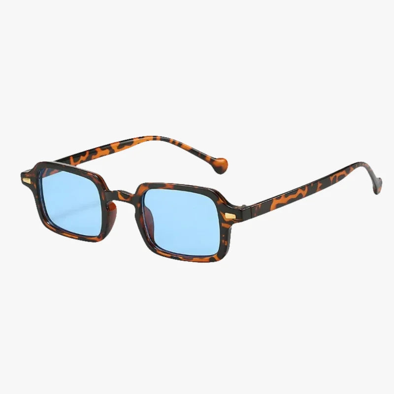 Lunettes de soleil rectangulaires bleu ciel
