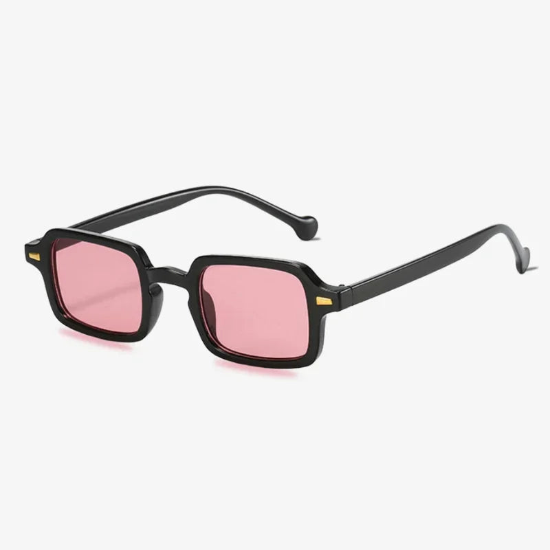 Lunettes de soleil rectangulaires noir - rose