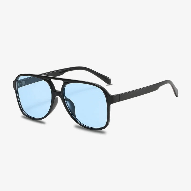 Lunettes de soleil rétro bleu