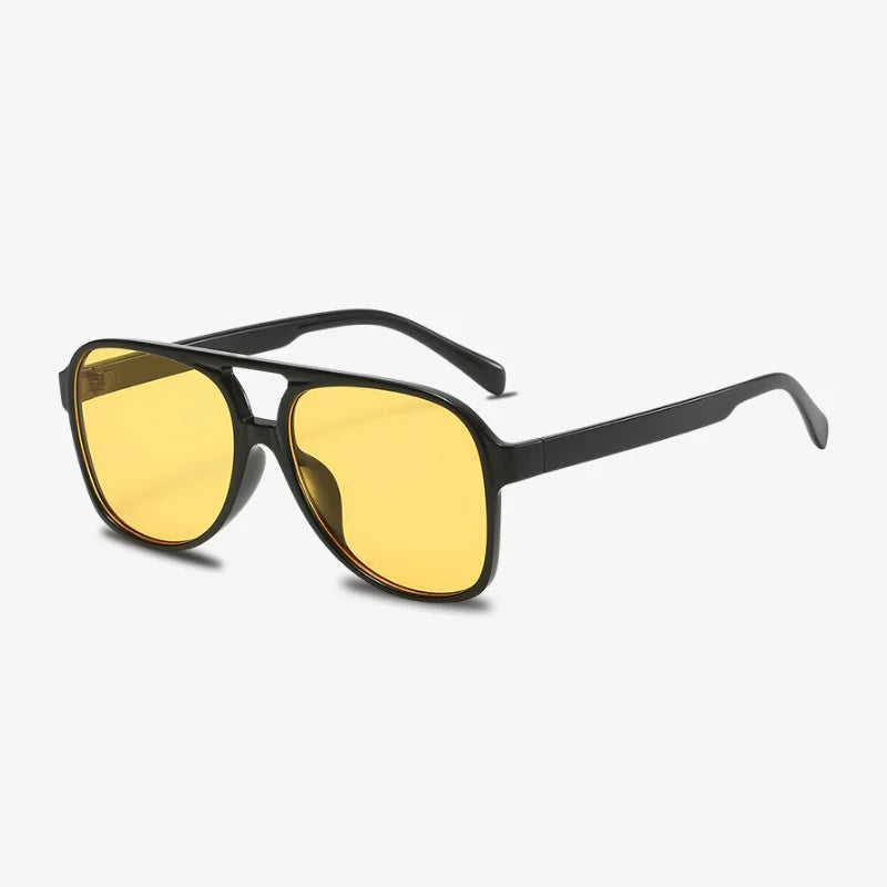 Lunettes de soleil rétro jaune