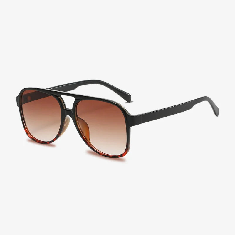 Lunettes de soleil rétro noir léopard