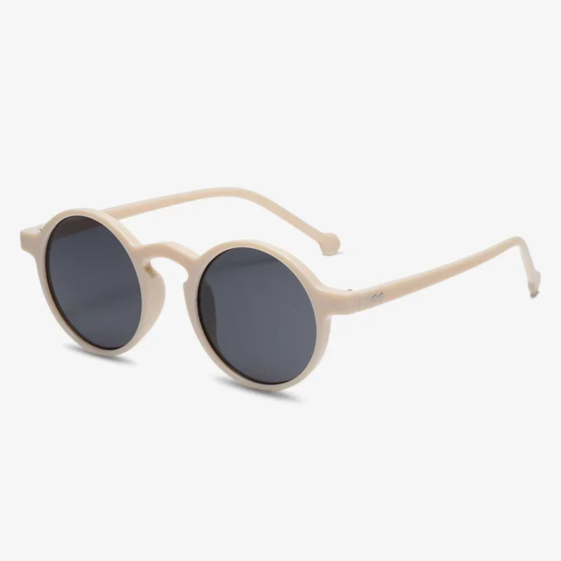 Lunettes de soleil rondes beige