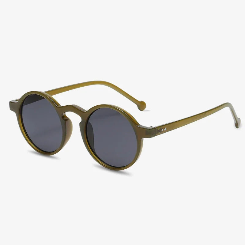 Lunettes de soleil rondes kaki