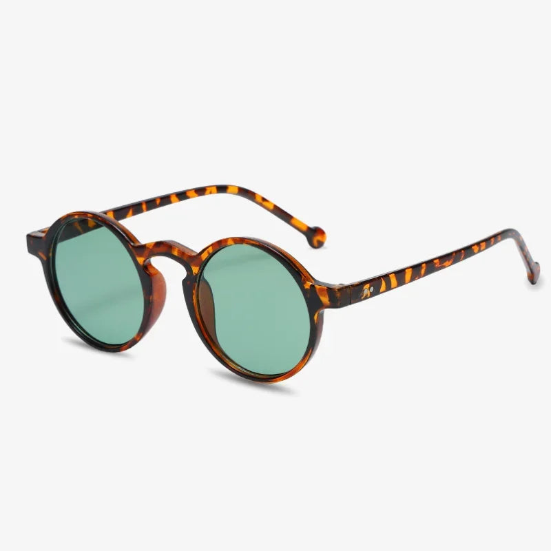 Lunettes de soleil rondes marron