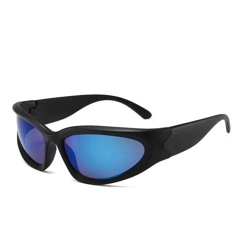 Lunettes de soleil sport punk bleu foncé