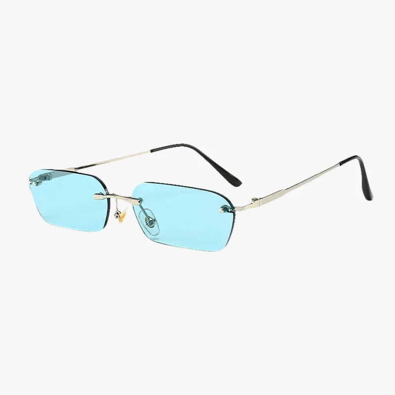 Lunettes de soleil transparentes bleu