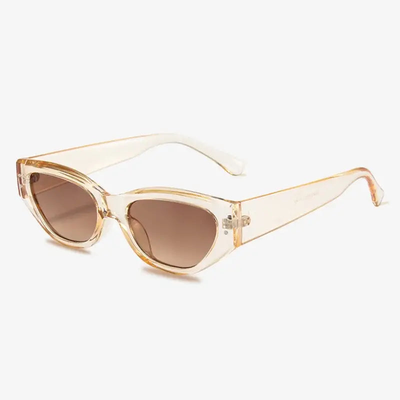Lunette de soleil vintage beige transparent