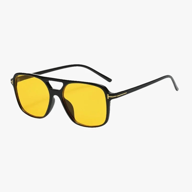 Lunettes rétro jaune
