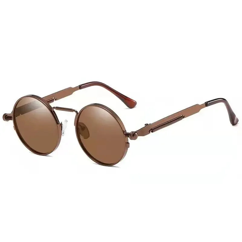Lunettes ronde de soleil marron