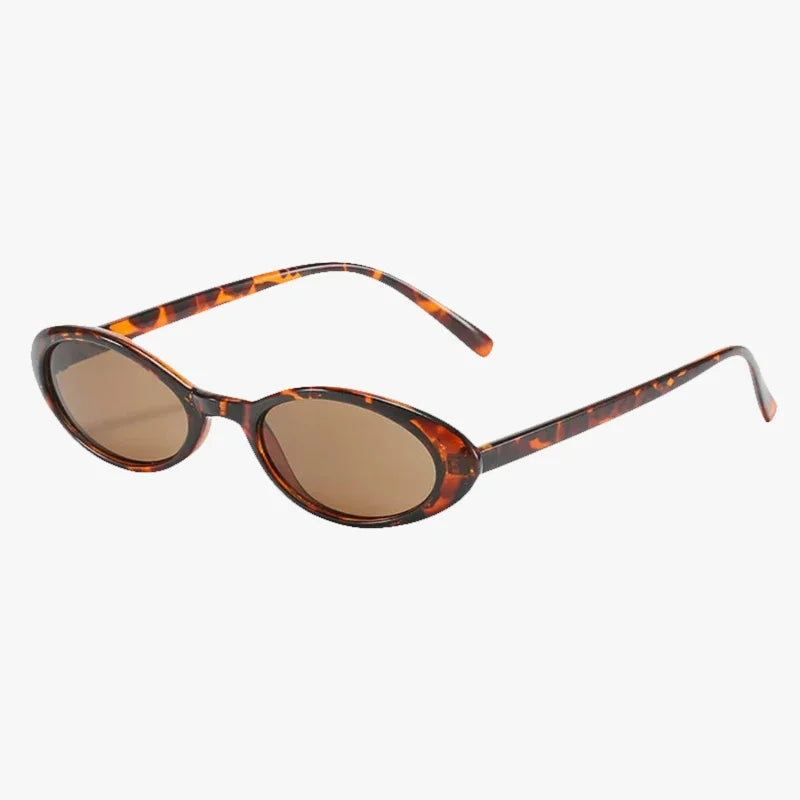 Petites lunettes de soleil ovales marron
