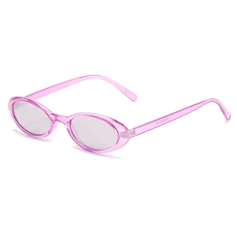 Petites lunettes de soleil ovales violet