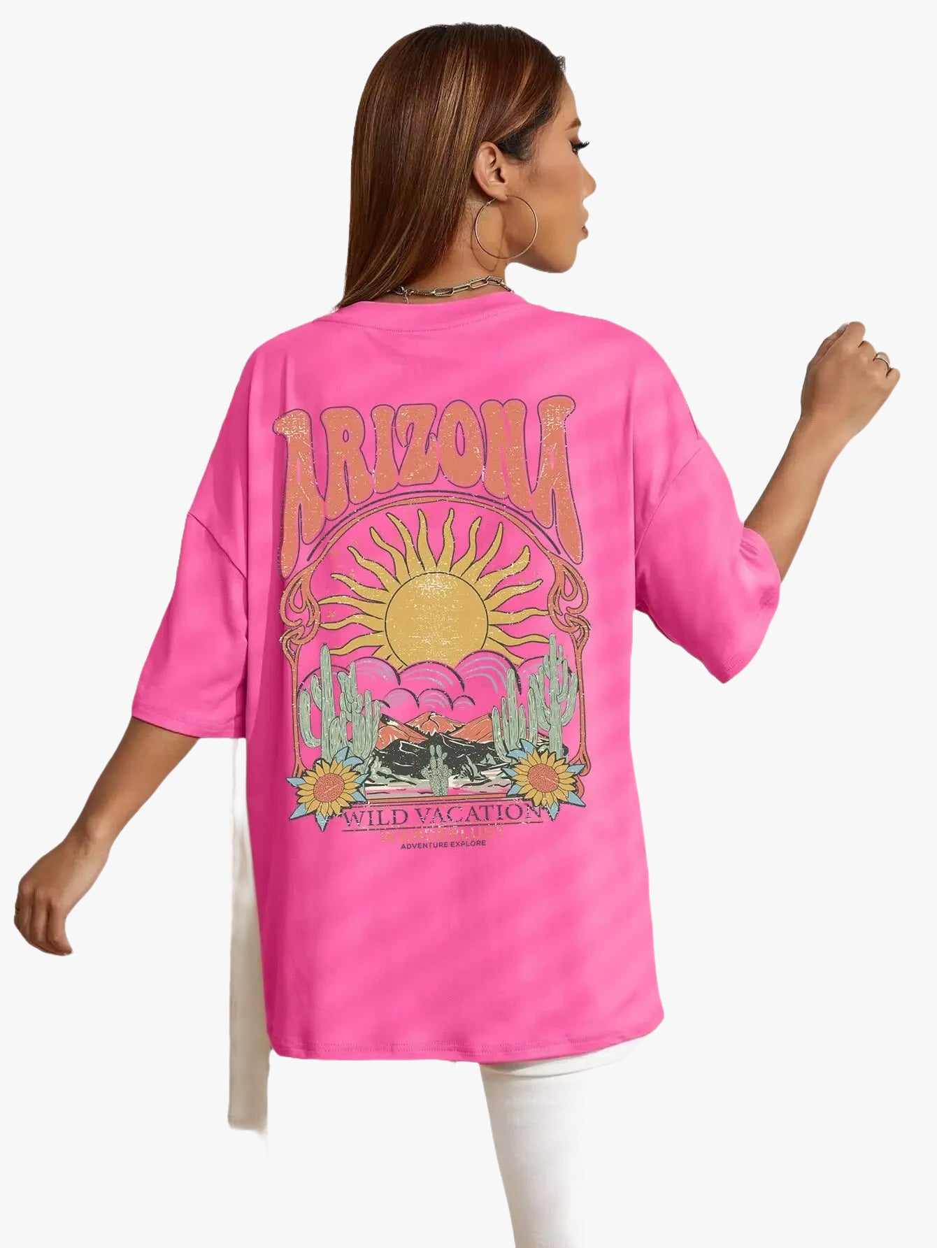 T-shirt femme arizona fushia / s