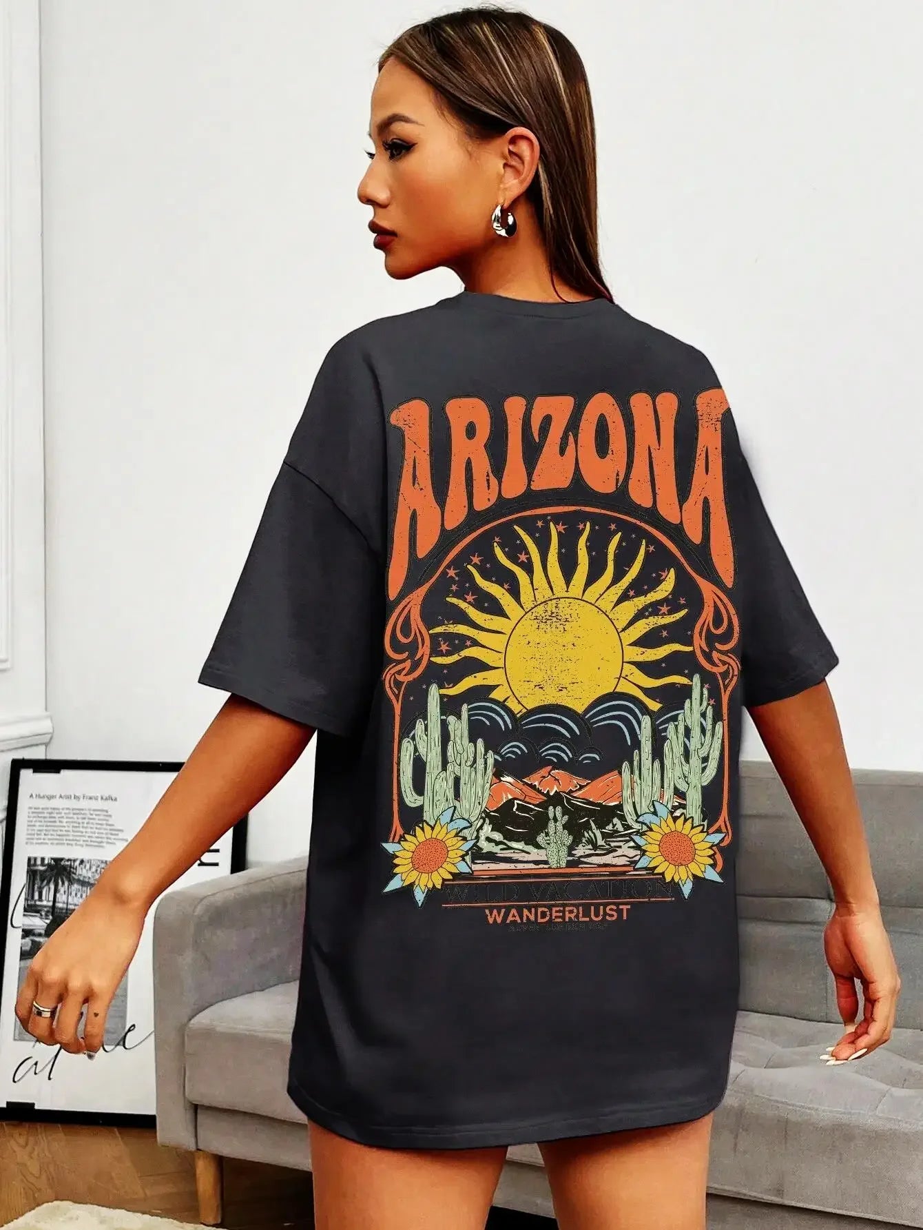 T-shirt femme arizona noir / s