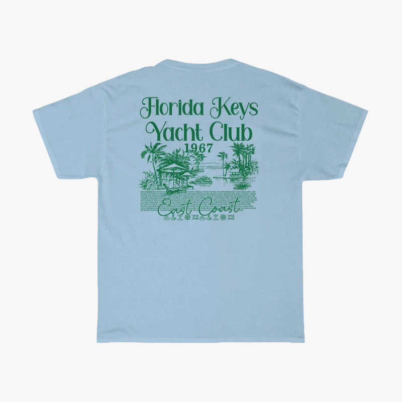 T-shirt florida yacht club bleu ciel / s