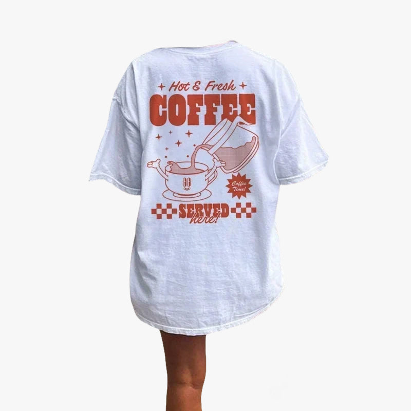 T-shirt hot & fresh coffee