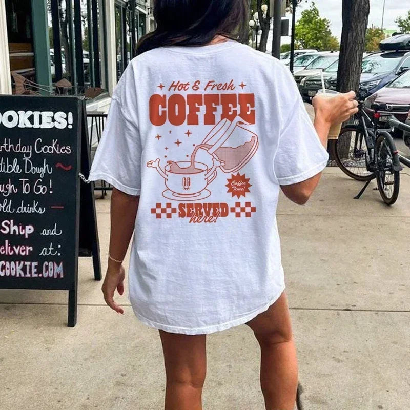 T-shirt hot & fresh coffee