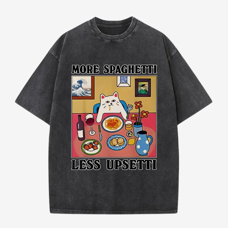 T-shirt more spaghetti noir / s