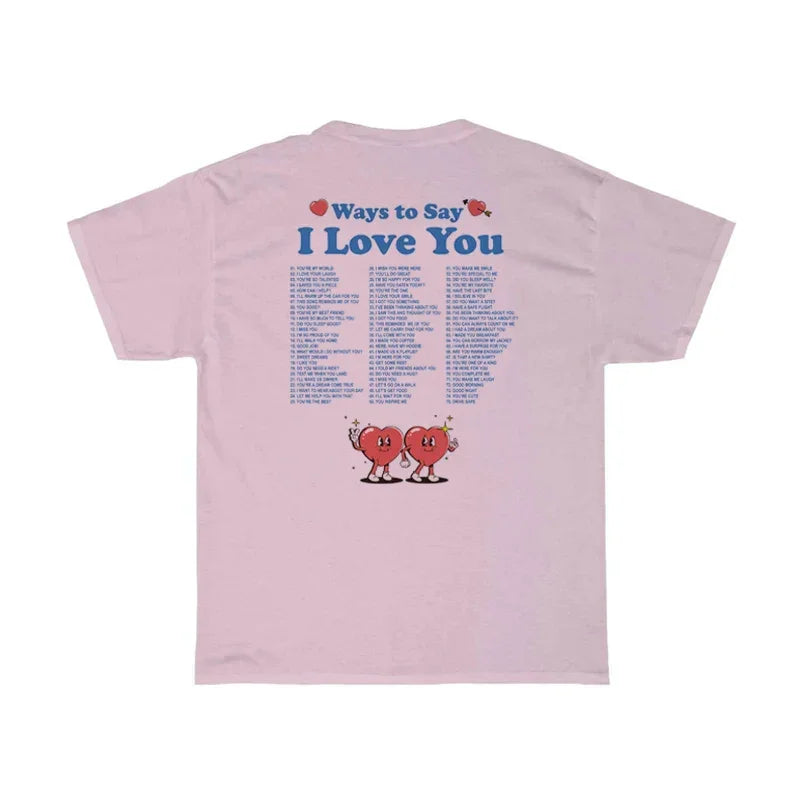 T-shirt oversize i love you rose / s