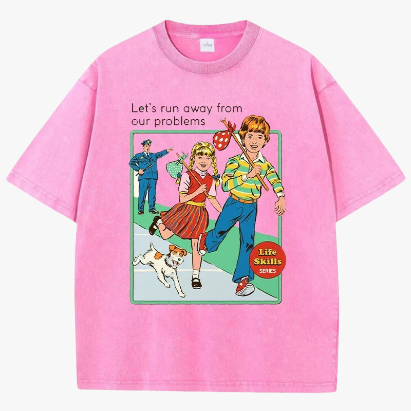 T-shirt run away rose / xs