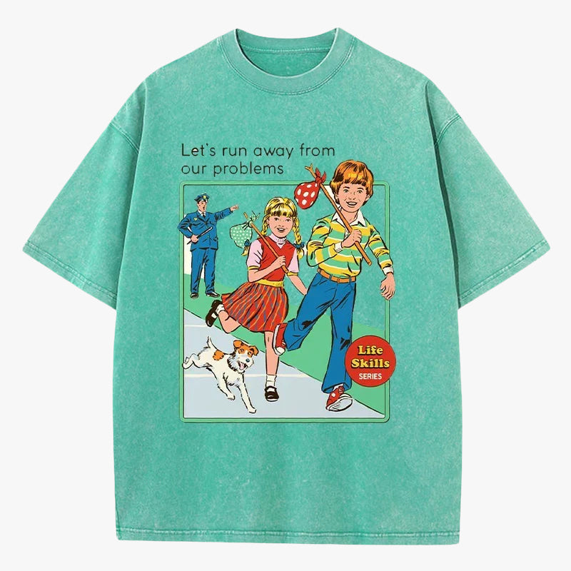 T-shirt run away vert clair / xs