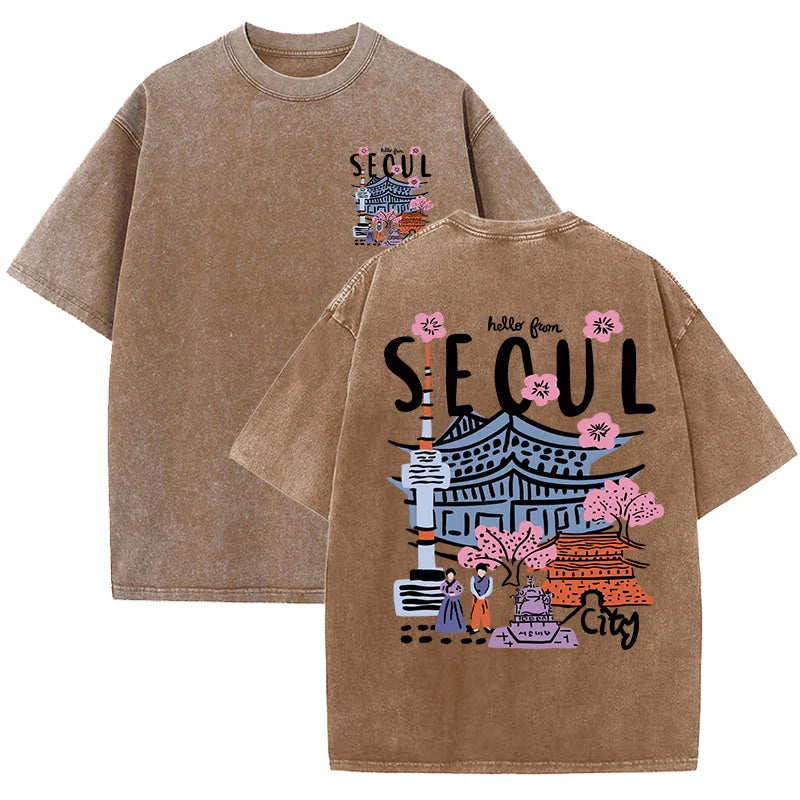 T-shirt seoul marron / xs