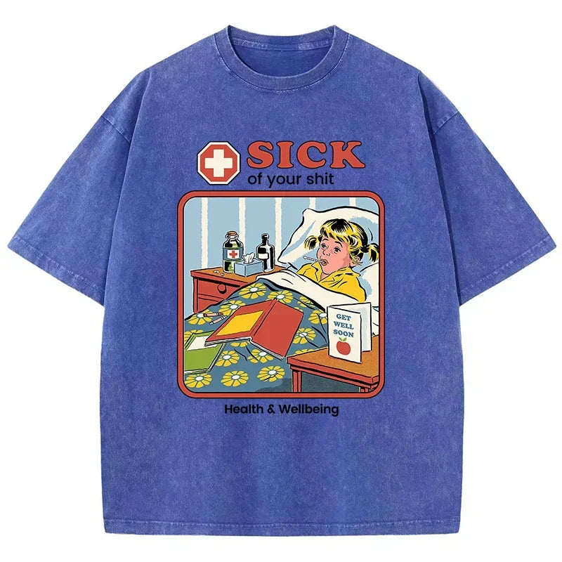 T-shirt sick bleu / xs