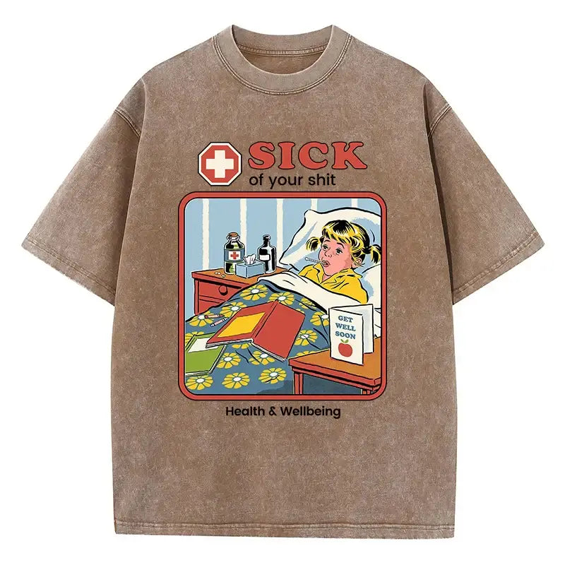 T-shirt sick marron / xs