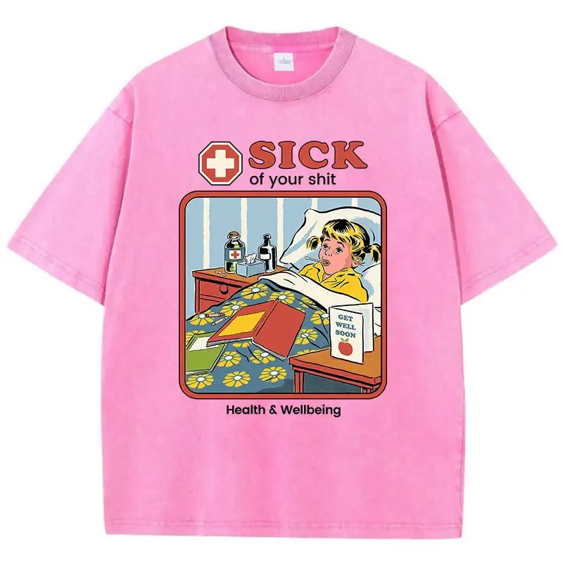 T-shirt sick rose / xs