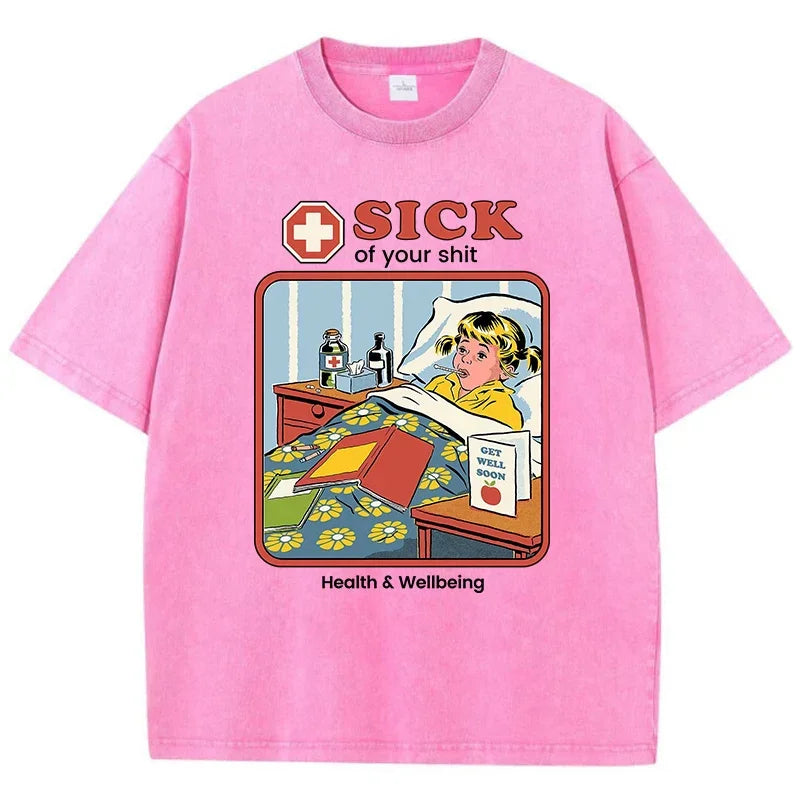 T-shirt sick rose / xs