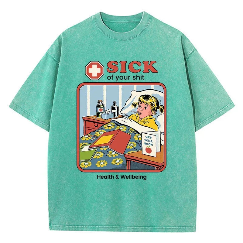 T-shirt sick vert clair / xs