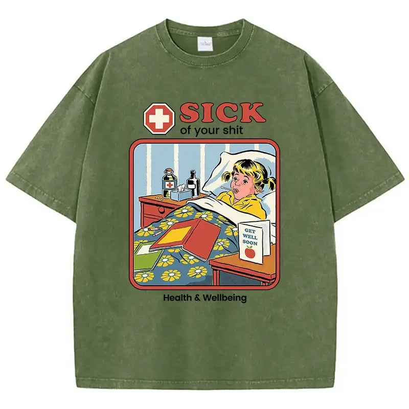 T-shirt sick vert / xs
