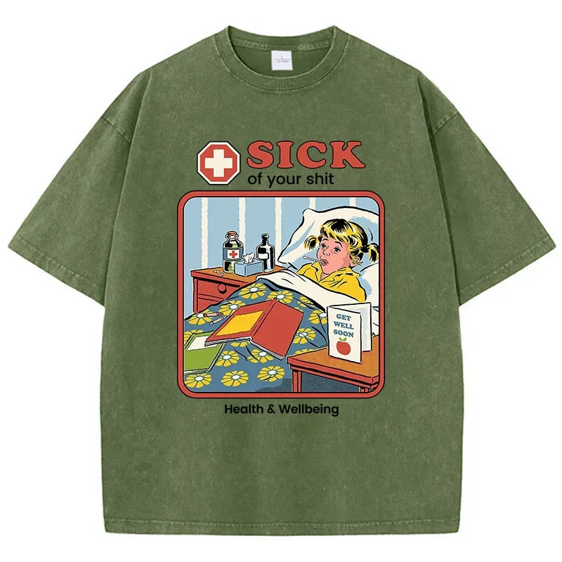 T-shirt sick vert / xs