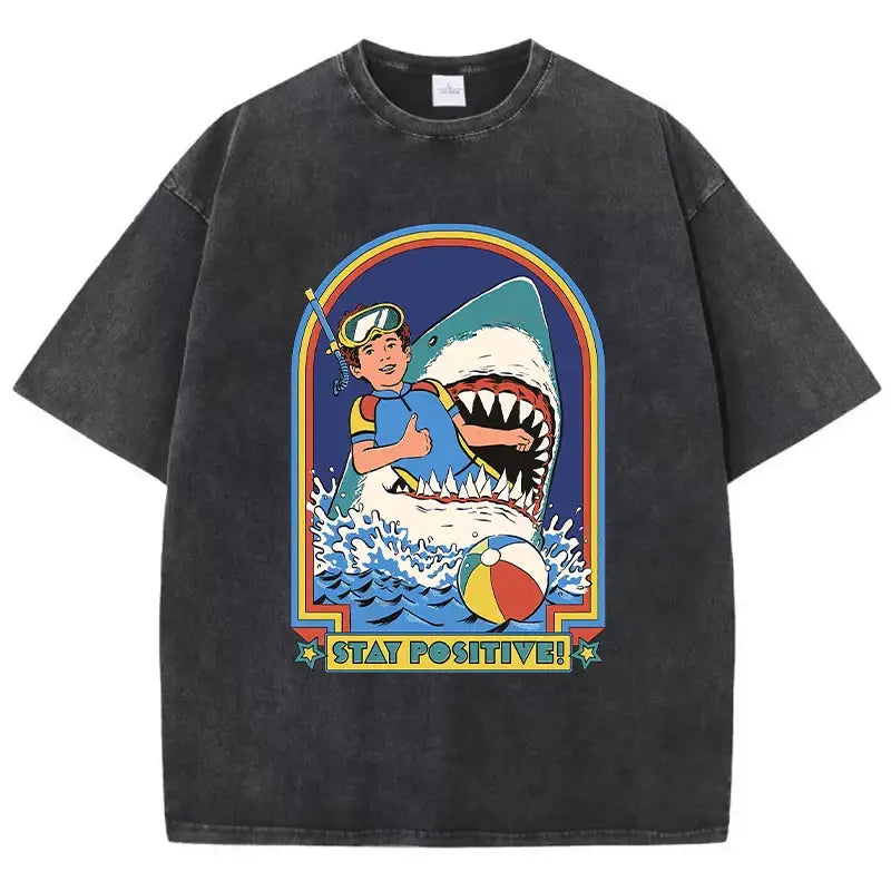 T-shirt stay positive noir / xs