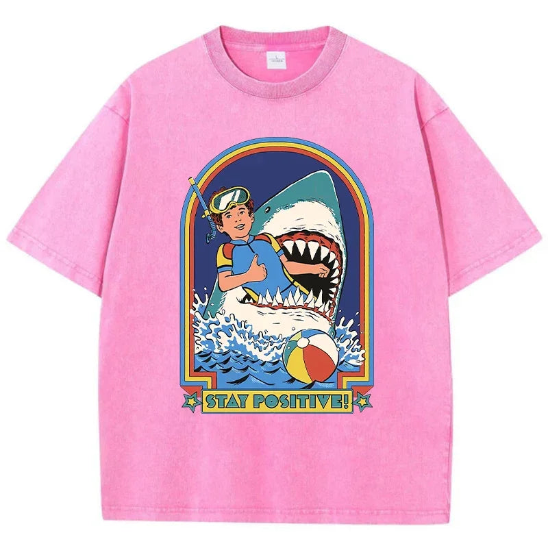 T-shirt stay positive rose / xs