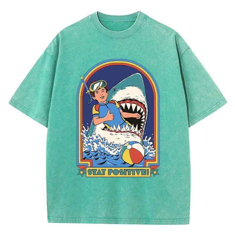 T-shirt stay positive vert clair / xs