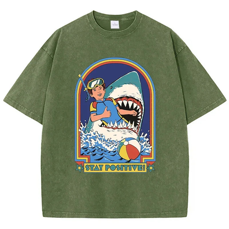 T-shirt stay positive vert / xs