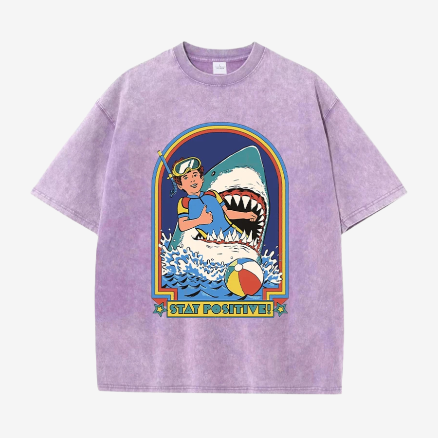 T-shirt stay positive violet / xs