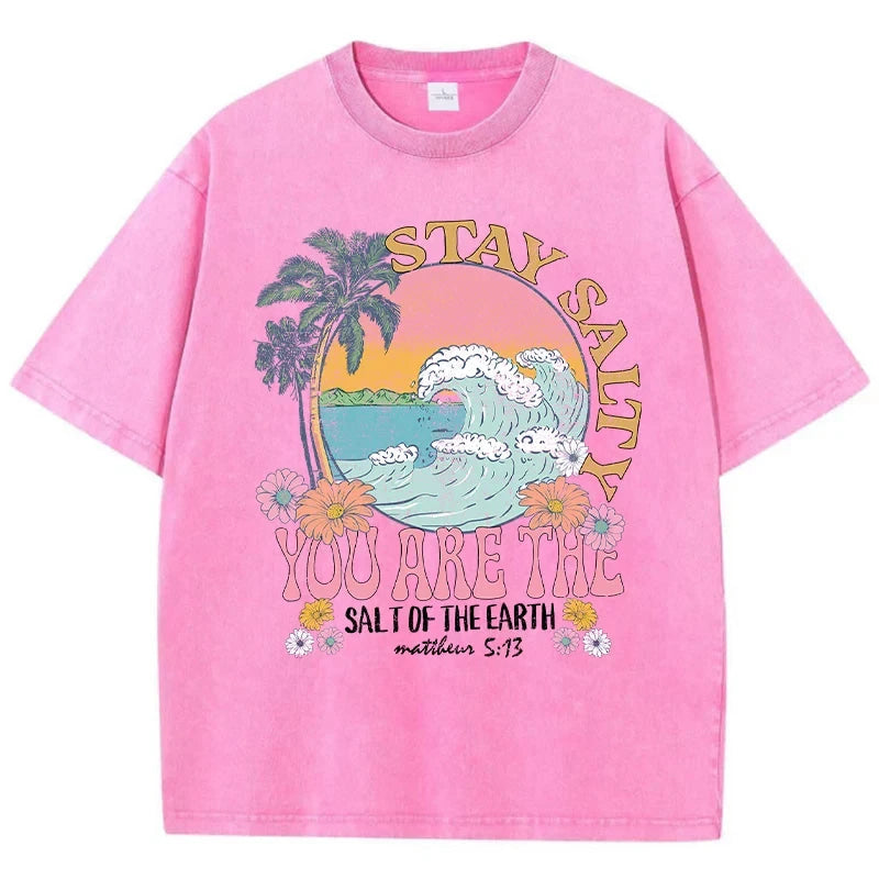 T-shirt stay salty rose / xs