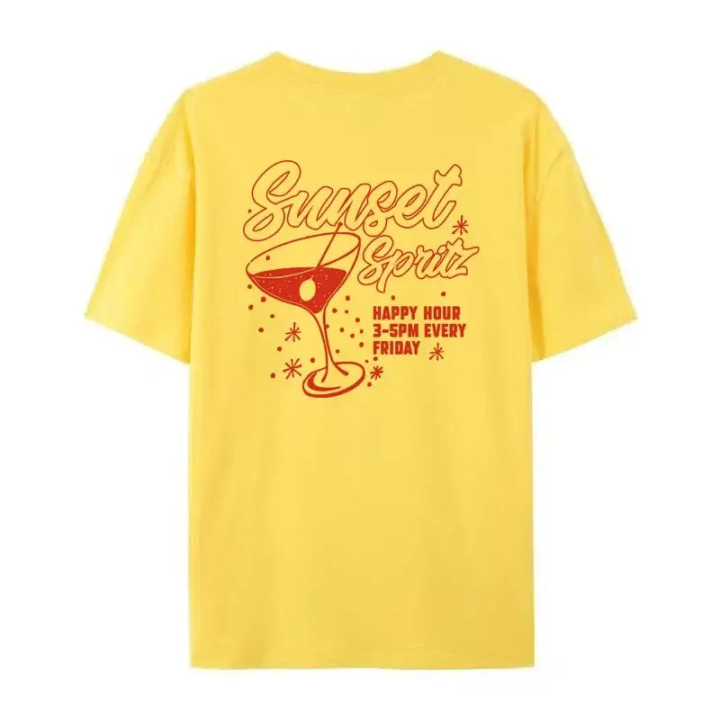 T - shirt sunset spritz jaune / xxl