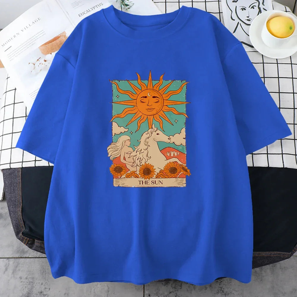 T-shirt the sun bleu clair / s