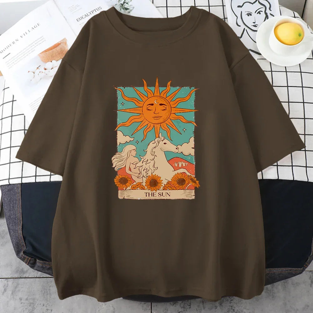 T-shirt the sun marron / s