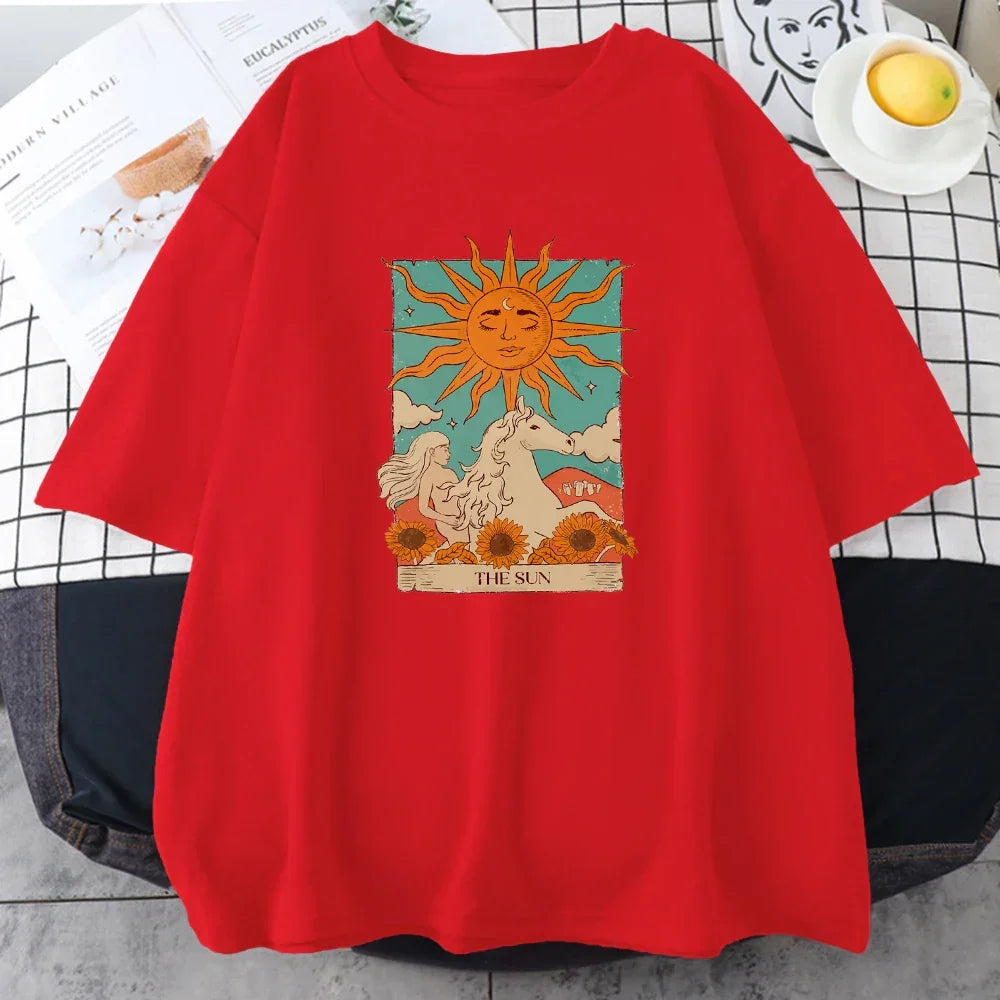 T-shirt the sun rouge / s