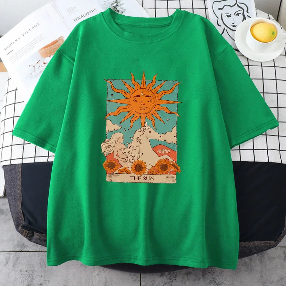 T-shirt the sun vert clair / s