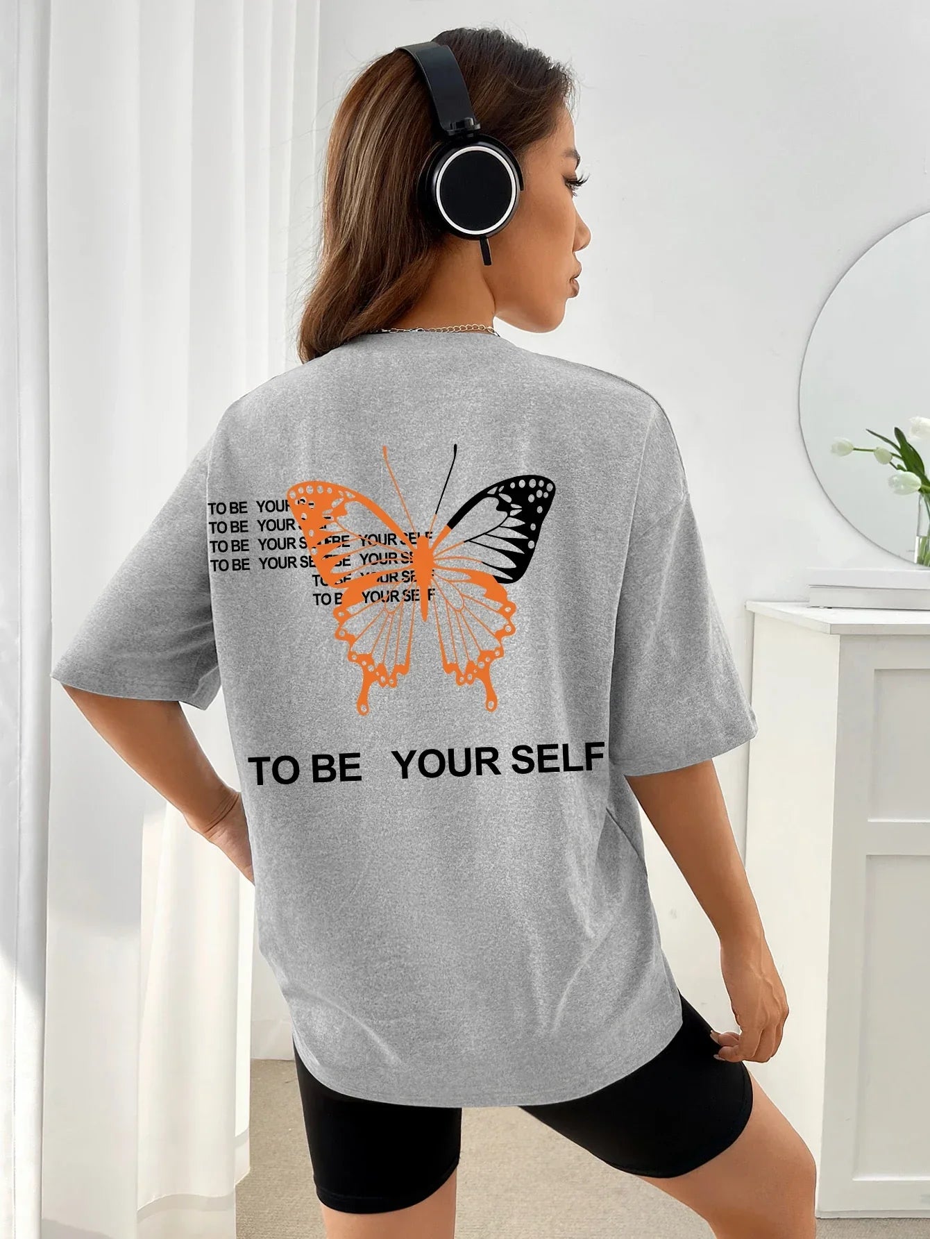 T-shirt to be yourself gris / s