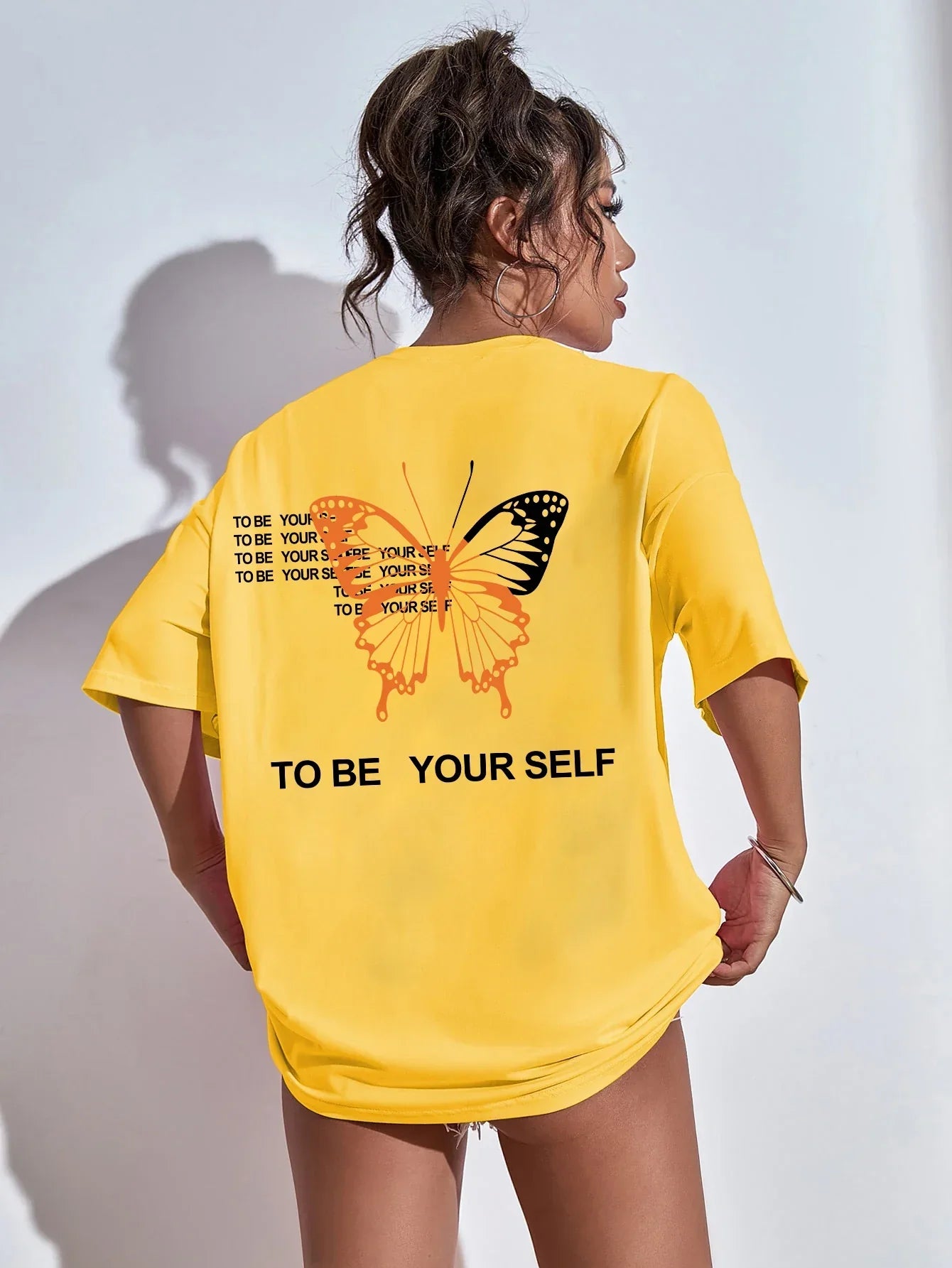T-shirt to be yourself jaune / s