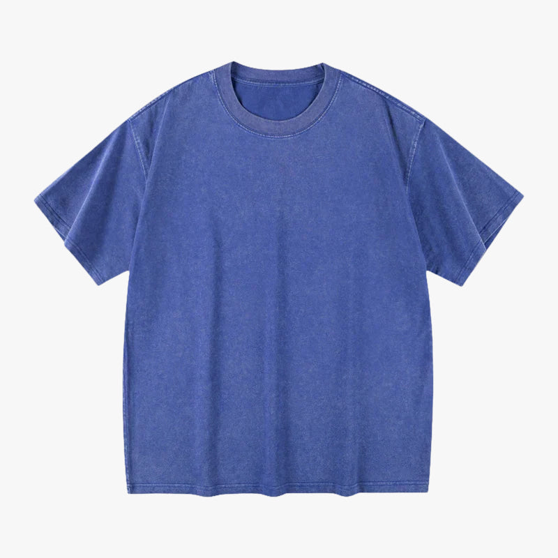 T-shirt washed bleu / s