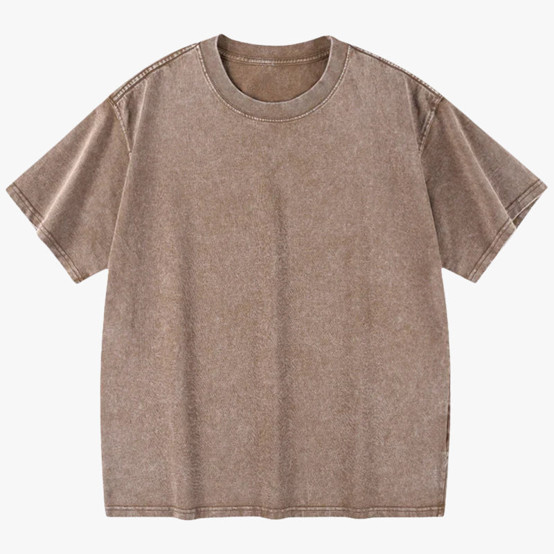 T-shirt washed marron / s