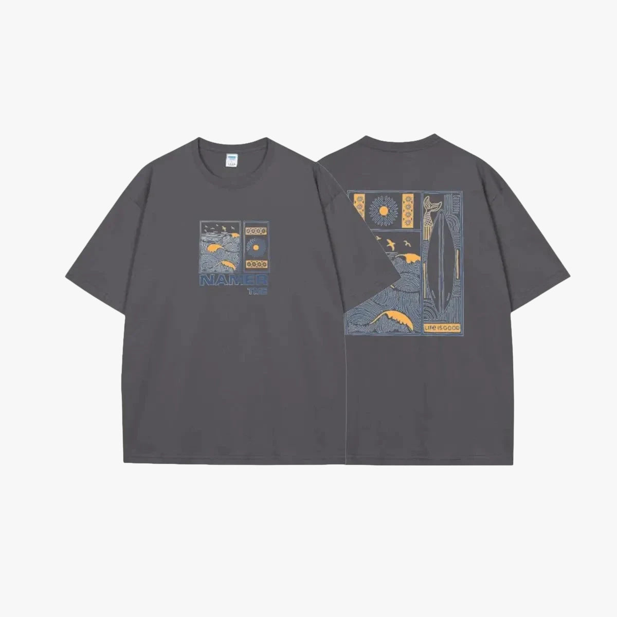 T-shirt wave gris foncé / s