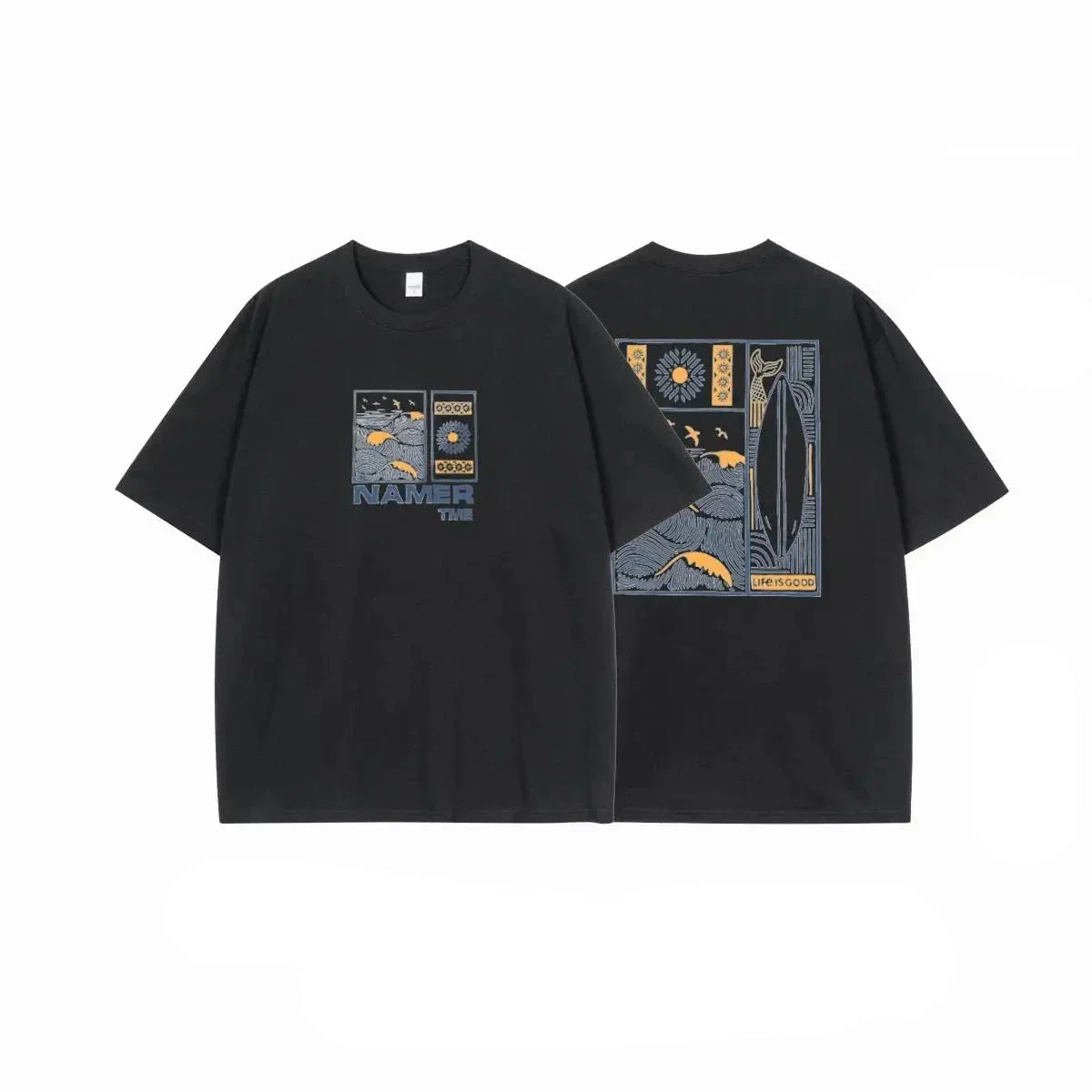 T-shirt wave noir / s
